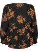 Long-sleeved blouse with floral print, Black, Packshot image number 1