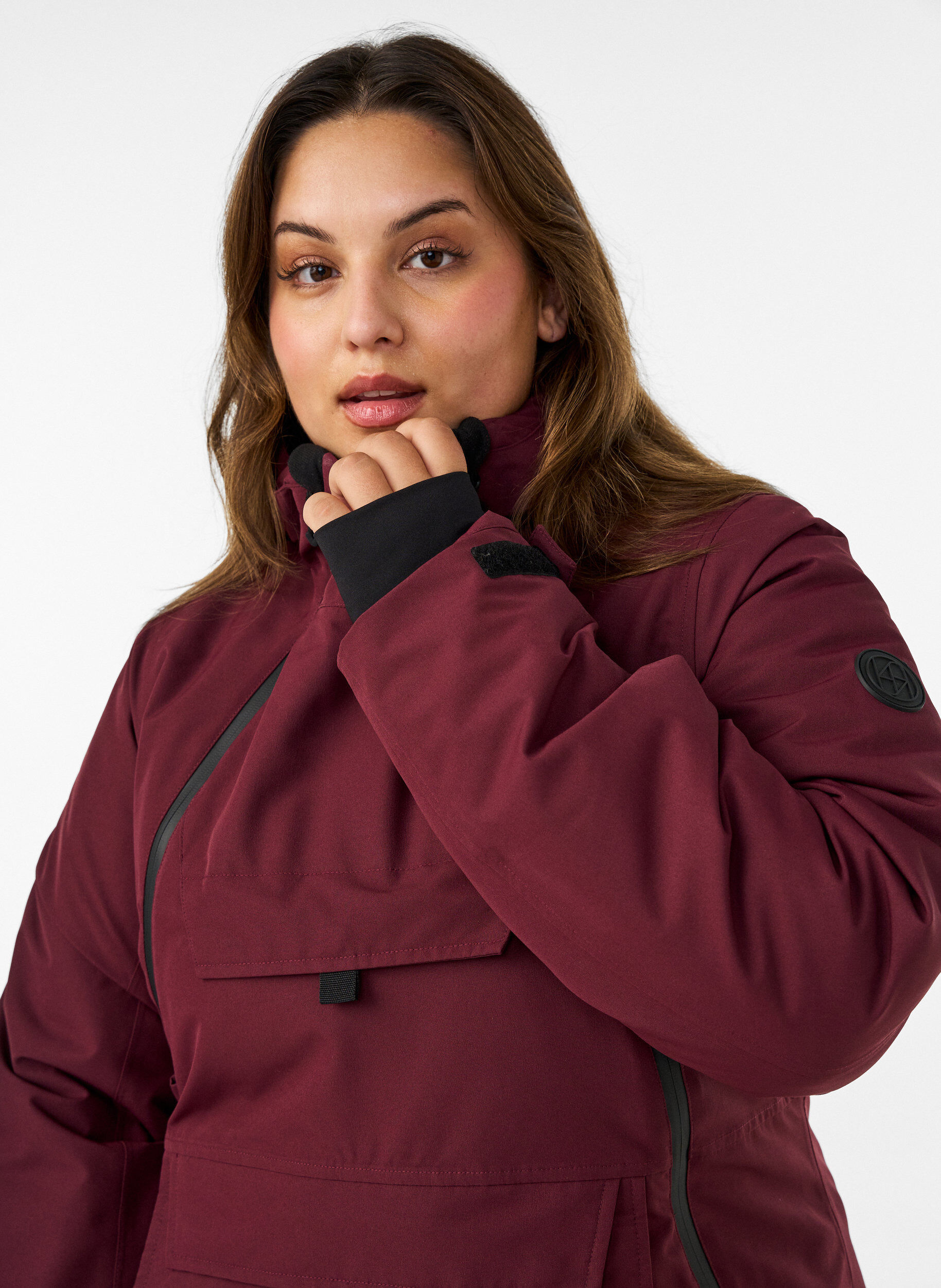 ZizzifashionFunctional ski anorak with hood, Red, Model image number 3