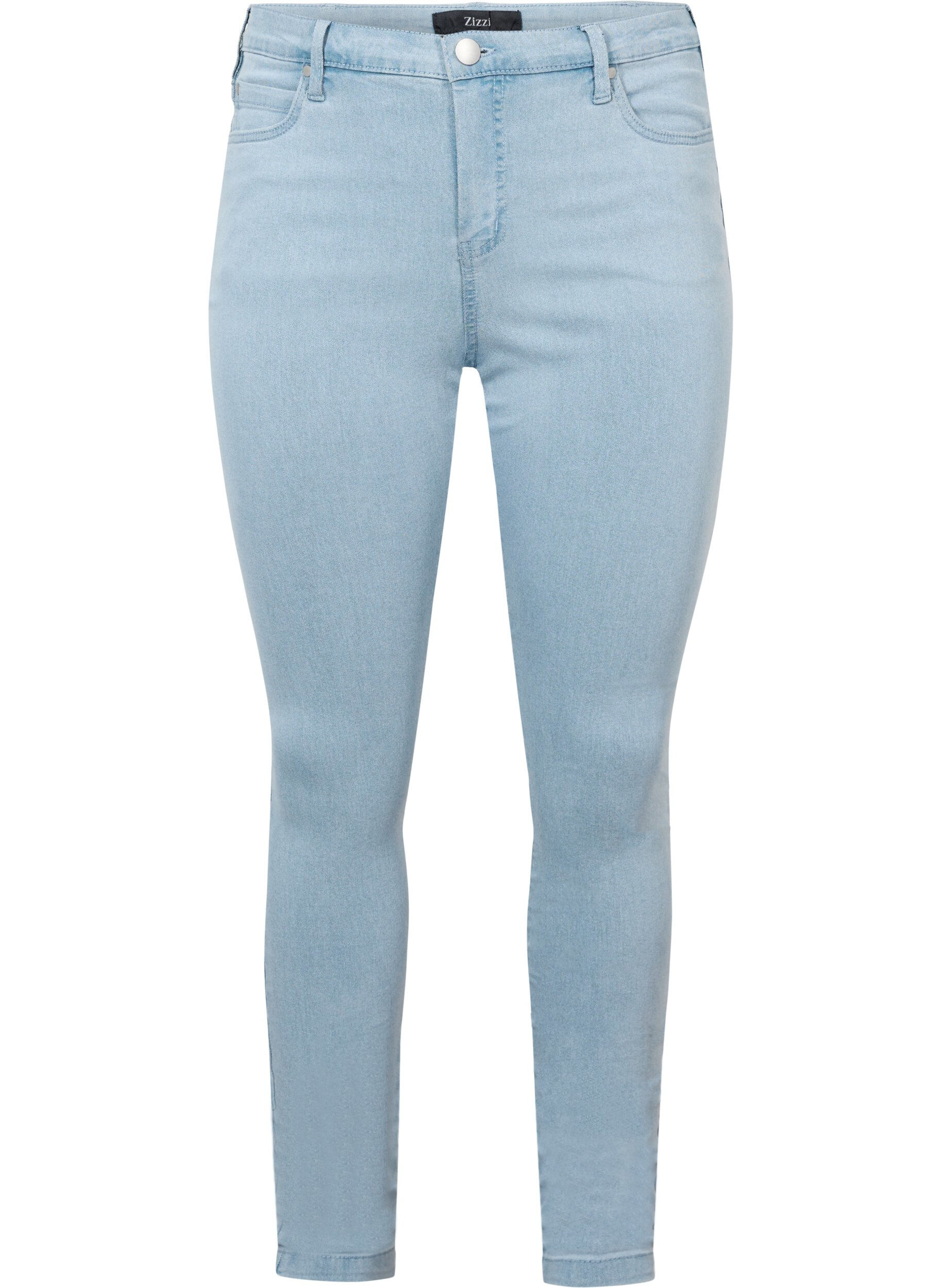 Zizzifashion High-waisted super slim Amy jeans , Light Blue, Packshot image number 0