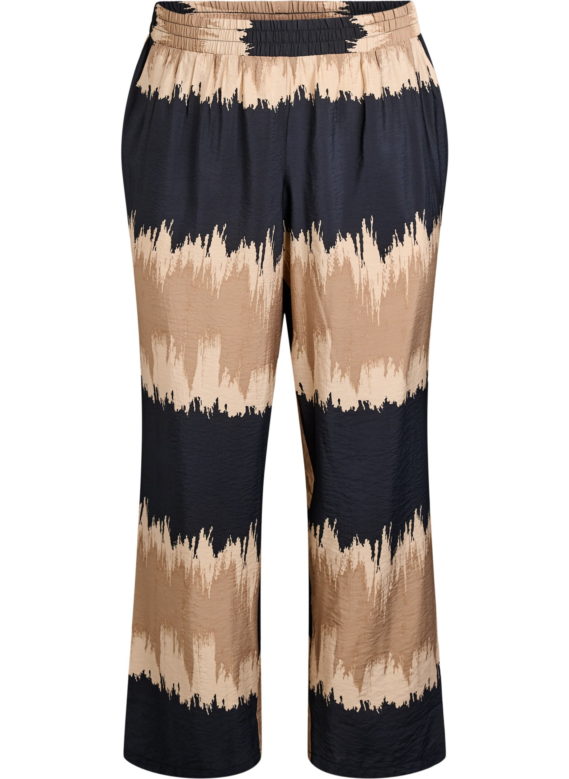Loose trousers with graphic print