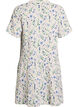 Short A-line dress in cotton muslin, Beige, Packshot image number 1