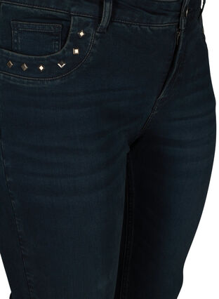 Slim fit Emily jeans with studs, Dark blue, Packshot image number 2