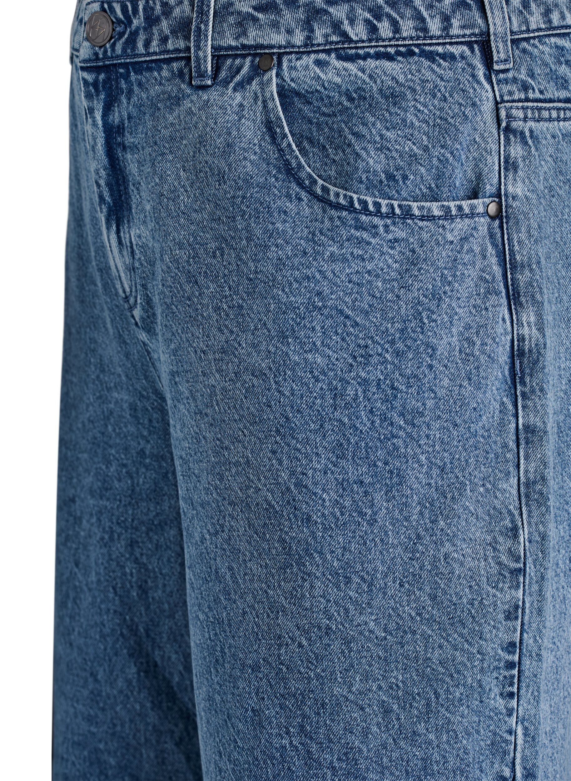ZizzifashionWide fit jeans with seam details, Light Blue, Packshot image number 2