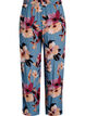 Loose viscose trousers with print, Blue, Packshot image number 1