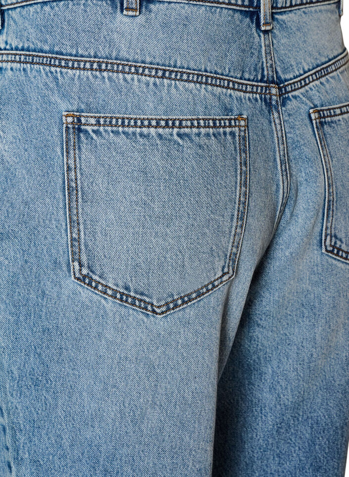 Kiana straight fit jeans with a high waist, Blue, Packshot image number 3