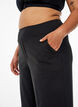 Stylish workout trousers with a slight flare, Black, Model image number 4