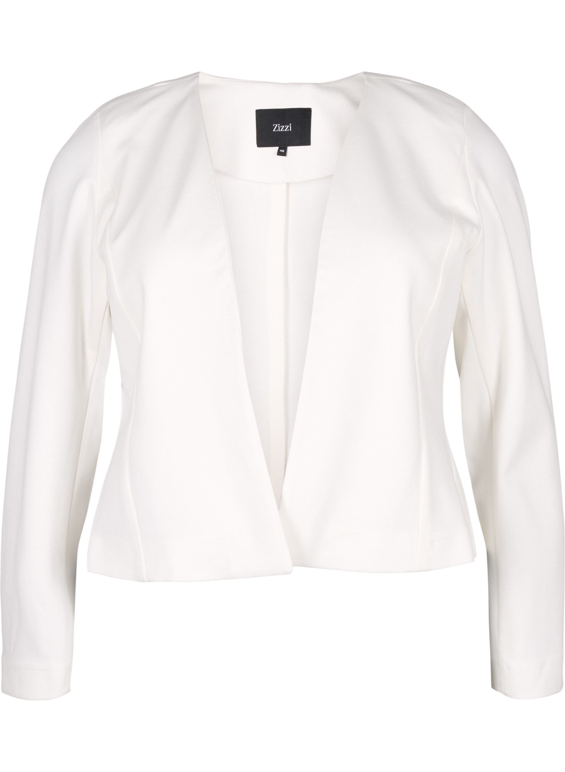 Zizzifashion Short blazer without fastening, Cloud Dancer, Packshot image number 0
