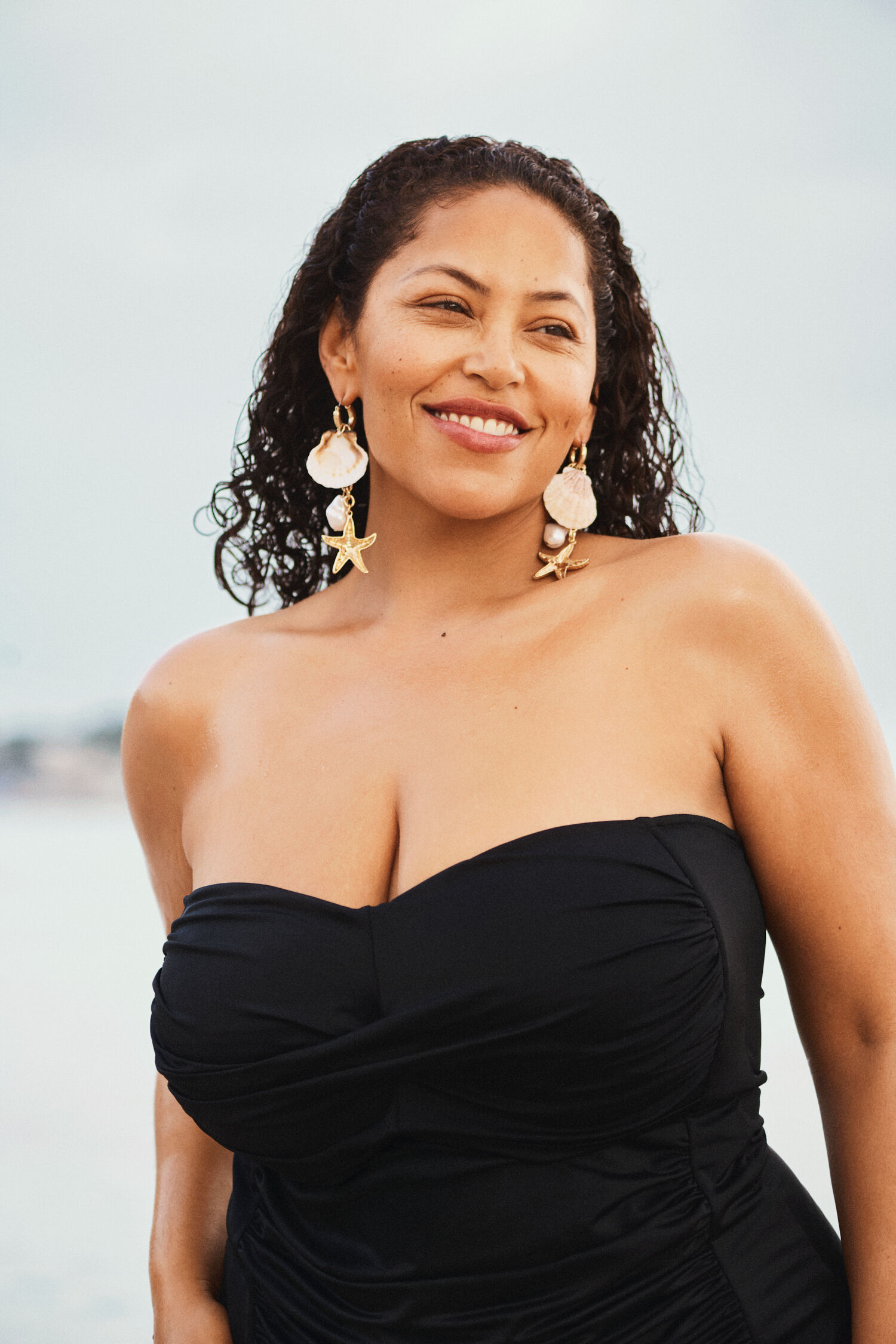 Zizzifashion Strapless swimsuit, , Model