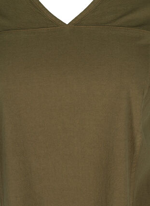 Short-sleeved cotton dress, Ivy Green, Packshot image number 2