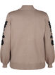 Knitted blouse with embroidery, Desert Taupe Comb, Packshot image number 1