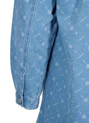 Denim shirt with print, Light blue denim, Packshot image number 3