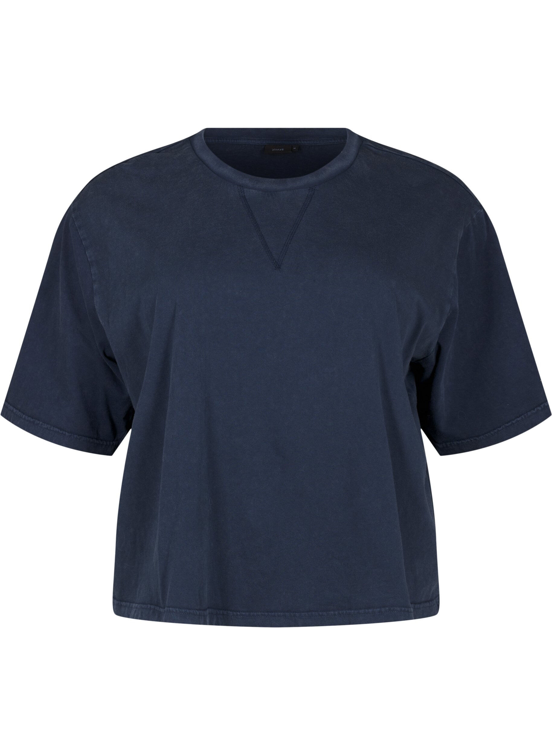 Zizzifashion Boxy T-shirt in organic cotton, Blue, Packshot image number 0