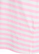 Long night t-shirt in organic cotton with stripes, Pink, Packshot image number 3