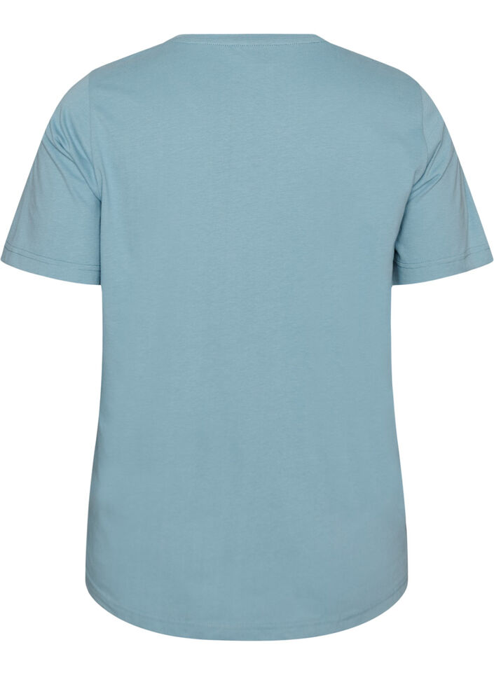 T-shirt with motif, Blue, Packshot image number 1
