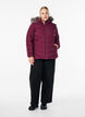Short puffer jacket with hood, Dark Bordeaux, Model image number 1