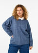 Knitted blouse with a round neck and center seam, Bering Sea Mel., Model image number 0