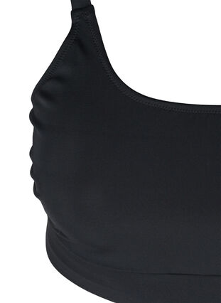Bikini top with a round neck, Black, Packshot image number 2