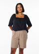 Shorts with pockets and high waist, Brown, Model image number 0