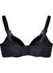 Moulded bra with velvet pattern, Black, Packshot image number 1