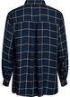 Checked oversized cotton shirt, Blue, Packshot image number 1