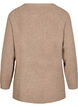Knitted blouse with round neck, Fossil Mel., Packshot image number 1