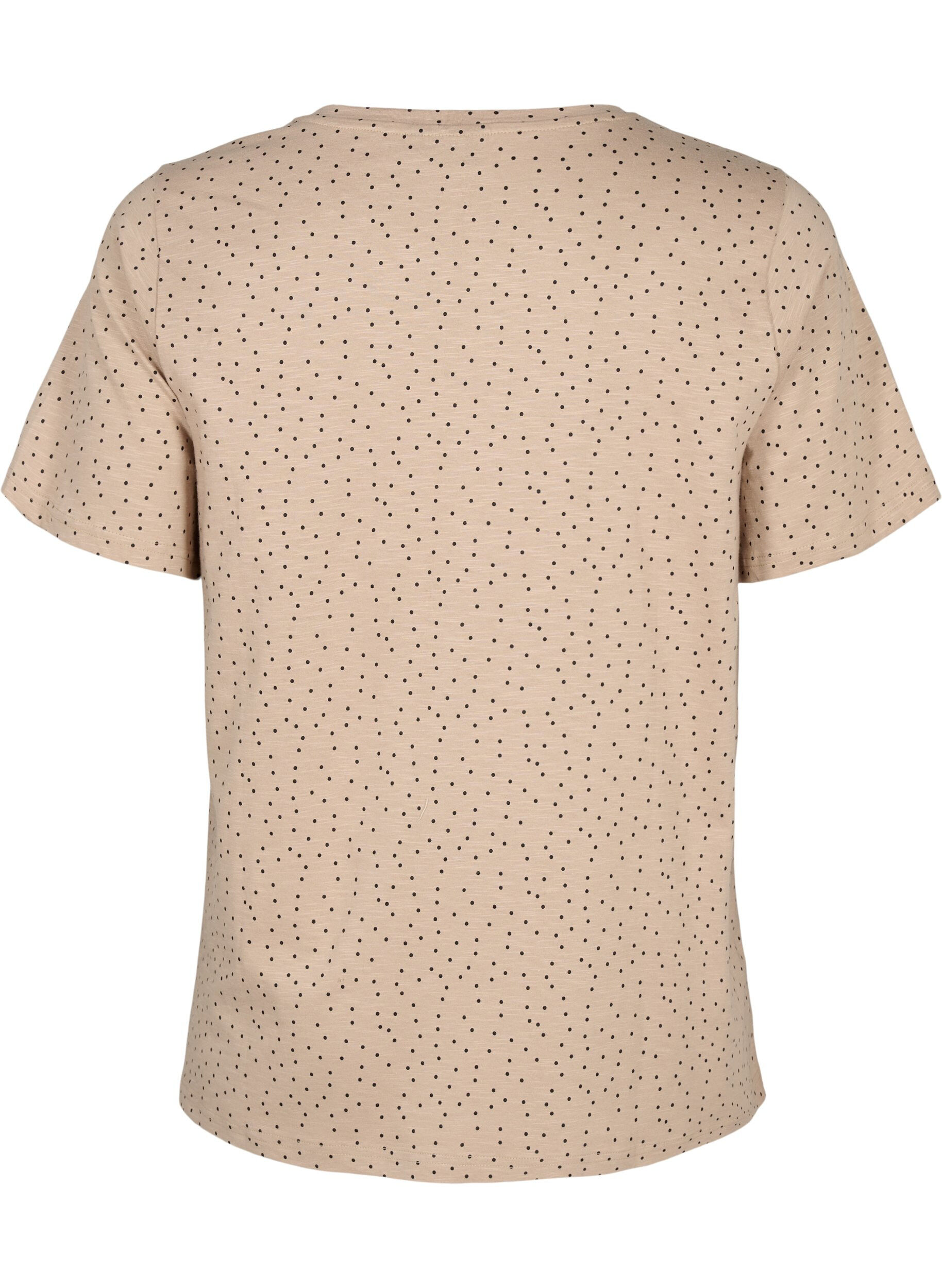 Zizzifashion Organic cotton T-shirt with dots	, Beige, Packshot image number 1