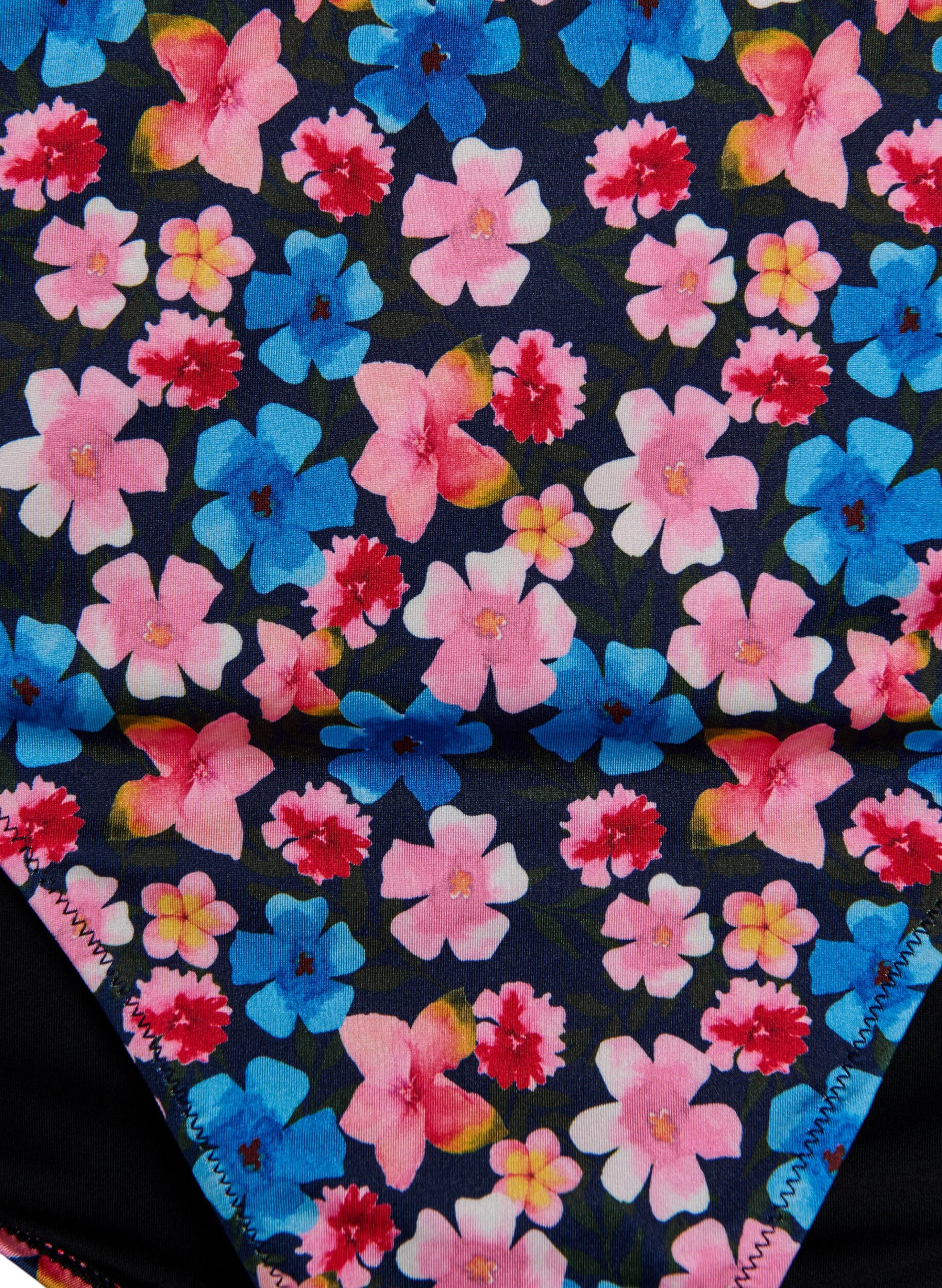 Zizzifashion High-waisted floral bikini bottoms, Red, Packshot image number 2