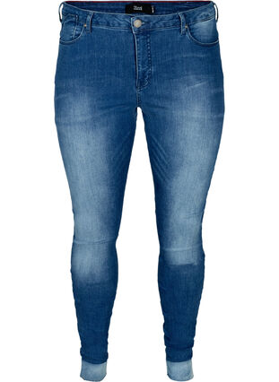 High waisted, super slim fit Amy jeans, Blue denim, Packshot image number 0
