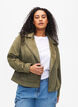 Biker jacket in faux suede, Dusty Olive, Model image number 0