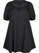 Short dress with lace detail, Black, Packshot image number 0