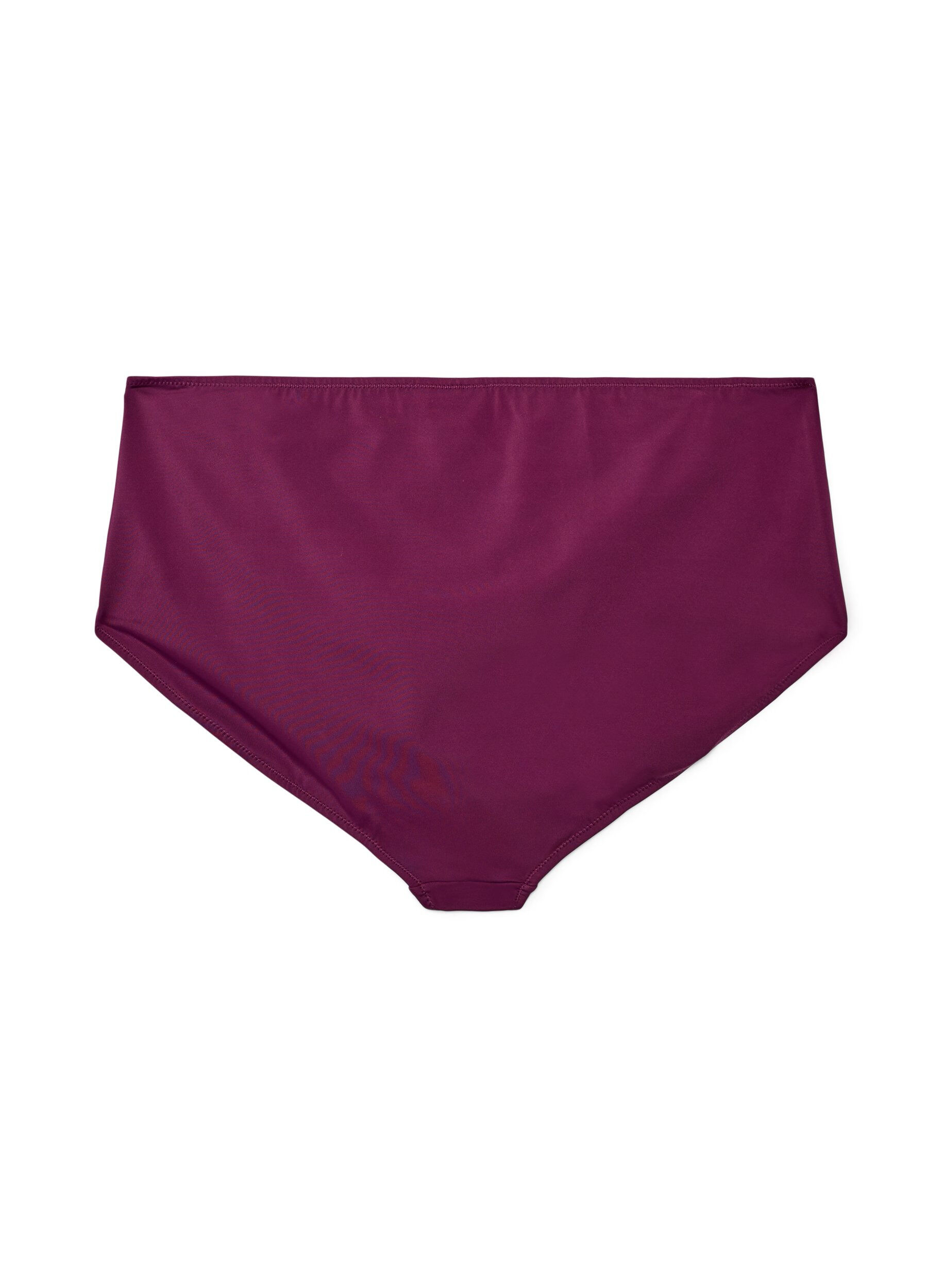 Zizzifashion High-waisted bikini briefs with draping, Purple, Packshot image number 1