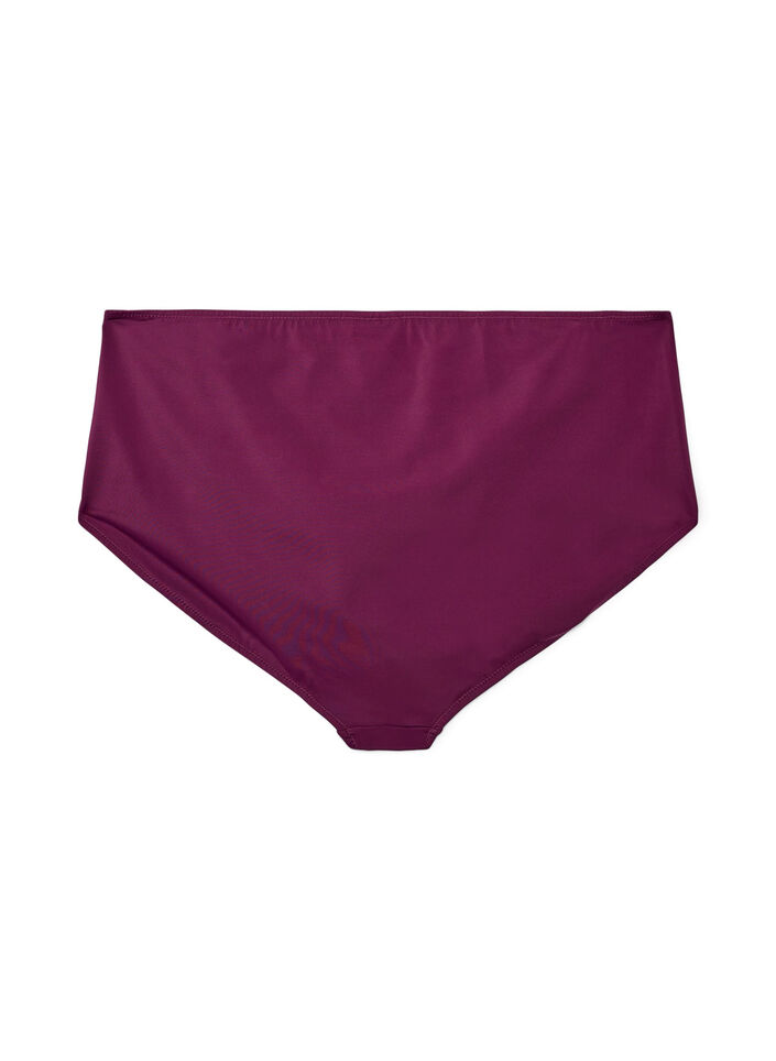 High-waisted bikini briefs with draping, Purple, Packshot image number 1