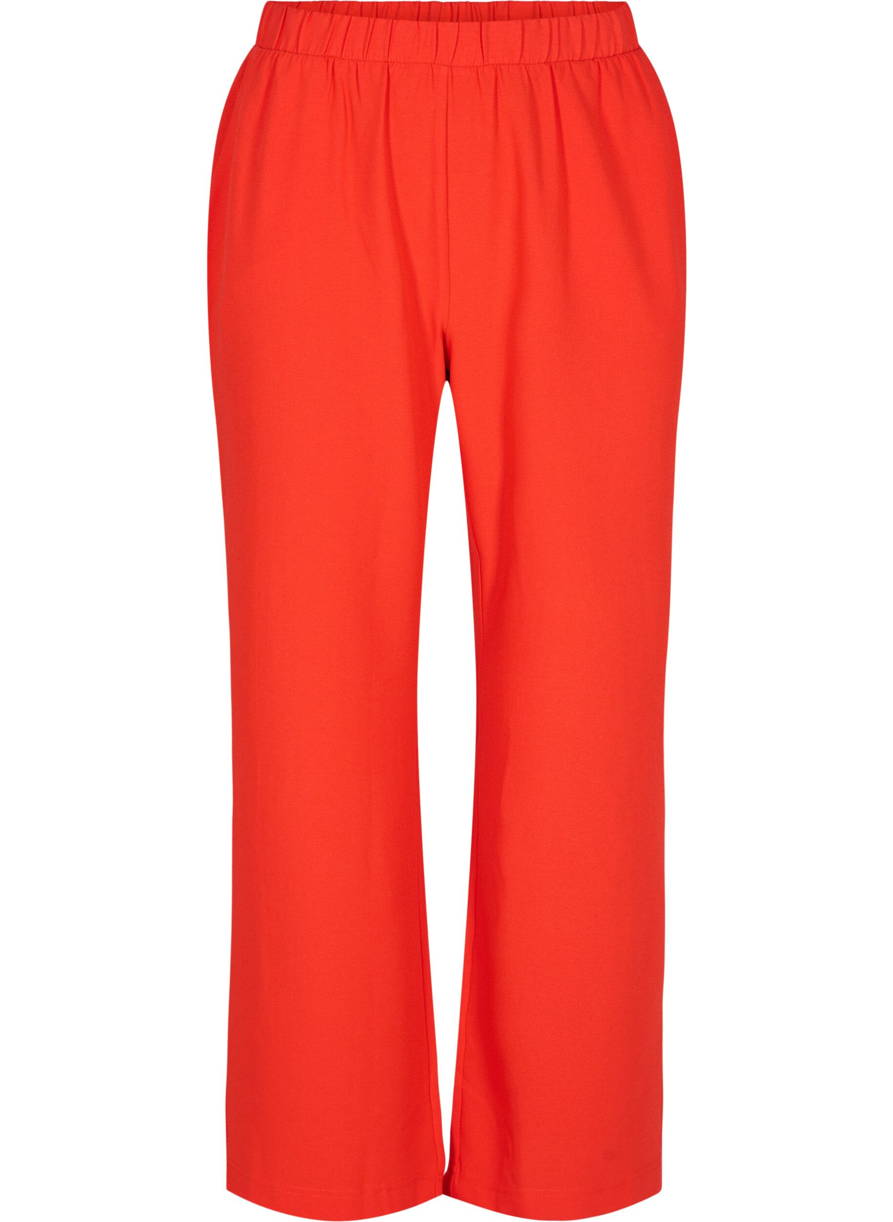 Flared trousers with pockets