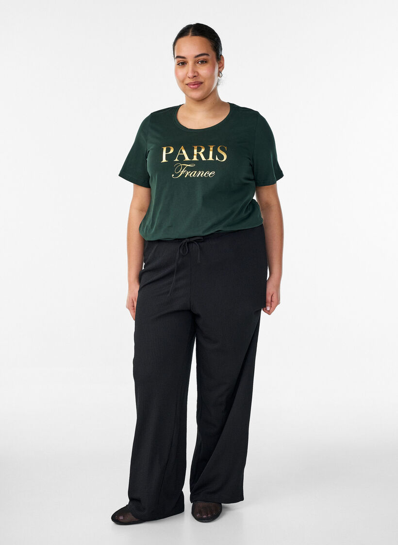 T-shirt with motif, Green, Model image number 1