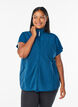 Fleece vest with high collar and pockets, Blue, Model image number 0