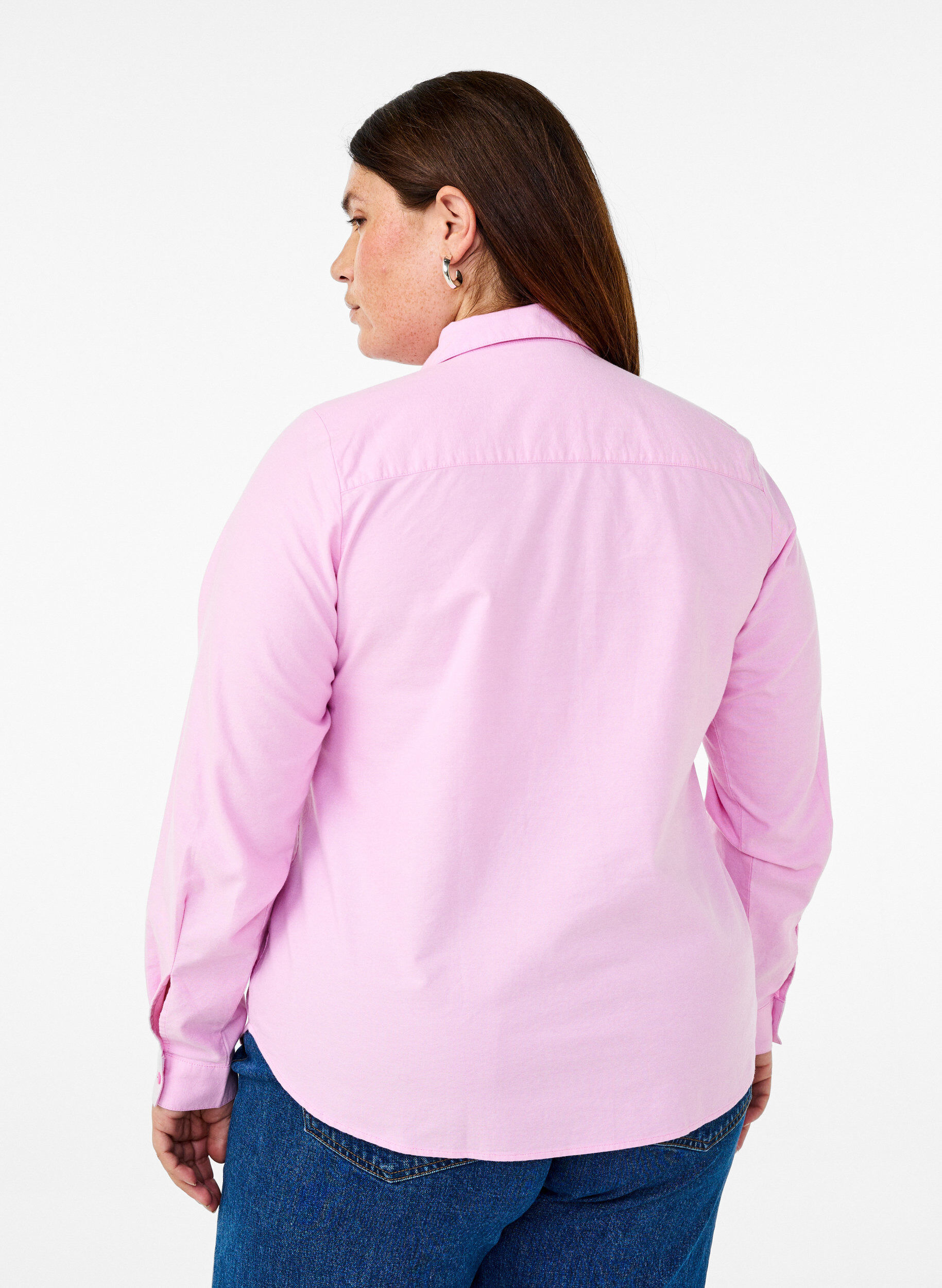 Zizzifashion Long-sleeved cotton shirt, Pink, Model image number 2