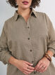 Shirt with small check pattern and rhinestones, Brown, Model image number 3