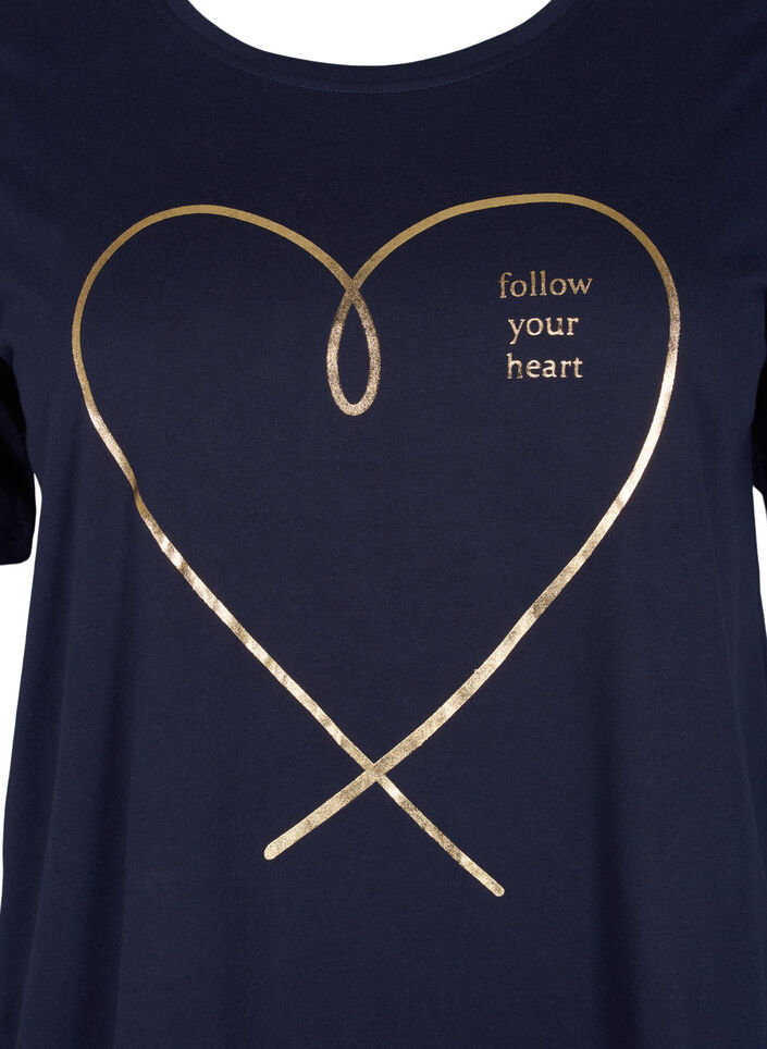 FLASH - T-shirt with motif, Navy Blazer, Packshot image number 2