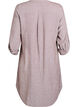 Long shirt in linen and viscose, Brown, Packshot image number 1