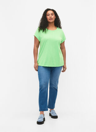 Neon-coloured cotton t-shirt, Neon Green, Model image number 2