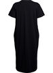 Midi T-shirt dress with a V-neck, Black, Packshot image number 1