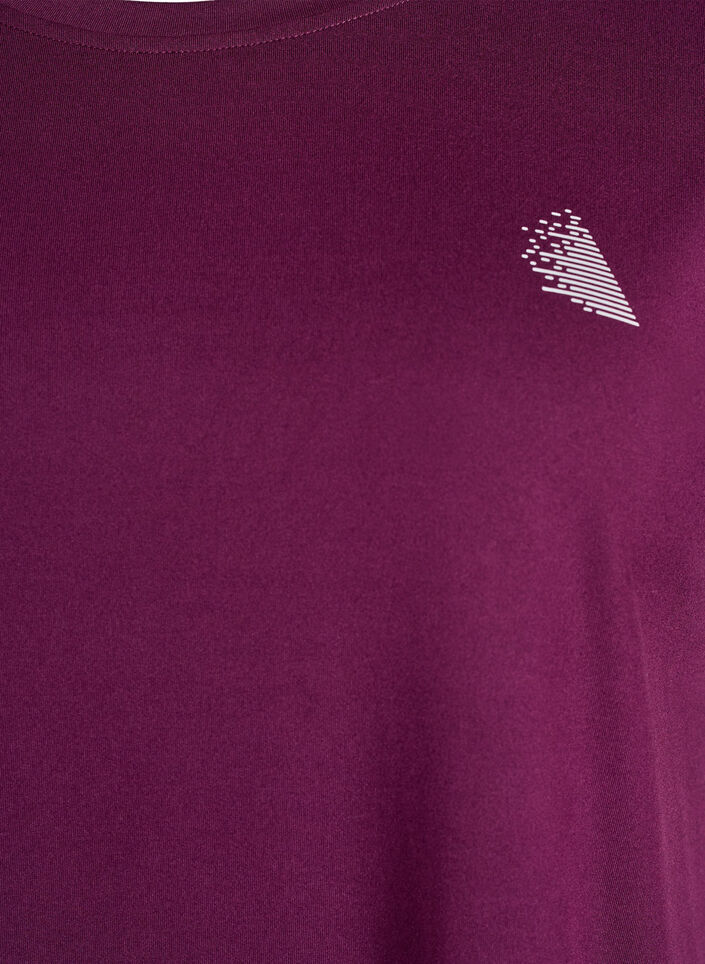 Solid-coloured training T-shirt, Purple, Packshot image number 2
