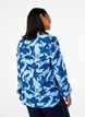 Long-sleeved paisley print blouse with a v-neck, Blue Paisley AOP, Model image number 1