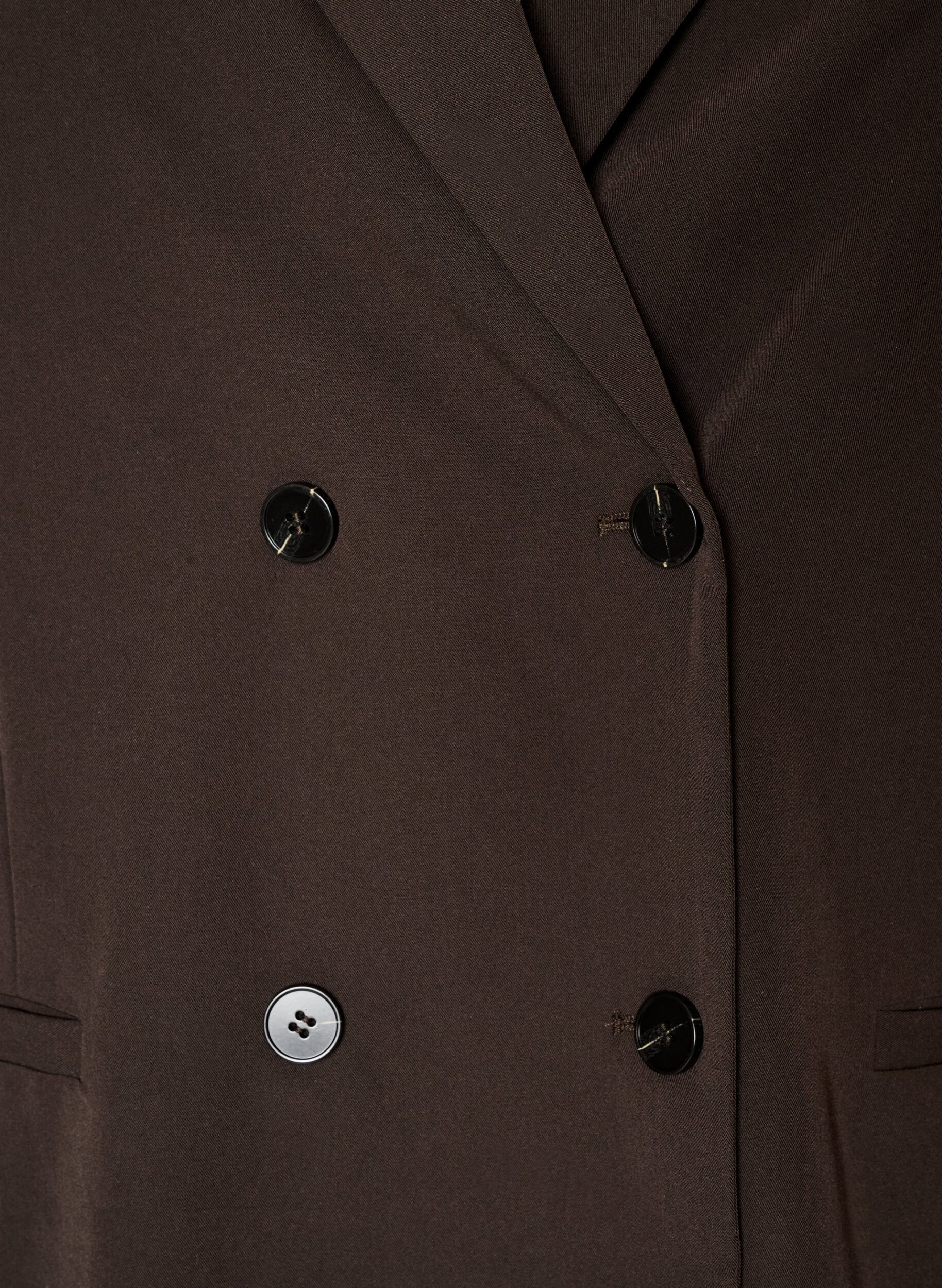 ZizzifashionDouble-breasted blazer with a loose fit, Brown, Packshot image number 2