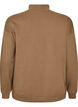 Sweatshirt with high neck and sporty front motif, Brown, Packshot image number 1