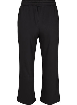 Wide sweatpants with drawstrings in the waist, Black, Packshot image number 1