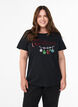 Christmas t-shirt in organic cotton, Black, Model image number 0