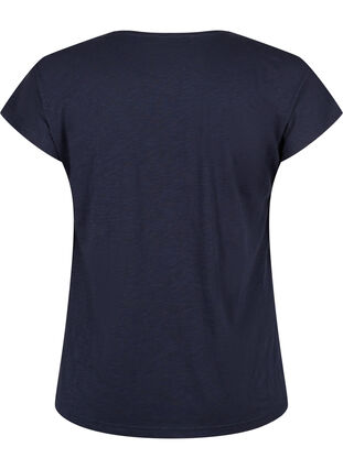 Cotton t-shirt with leaf print, Night Sky W. leaf, Packshot image number 1