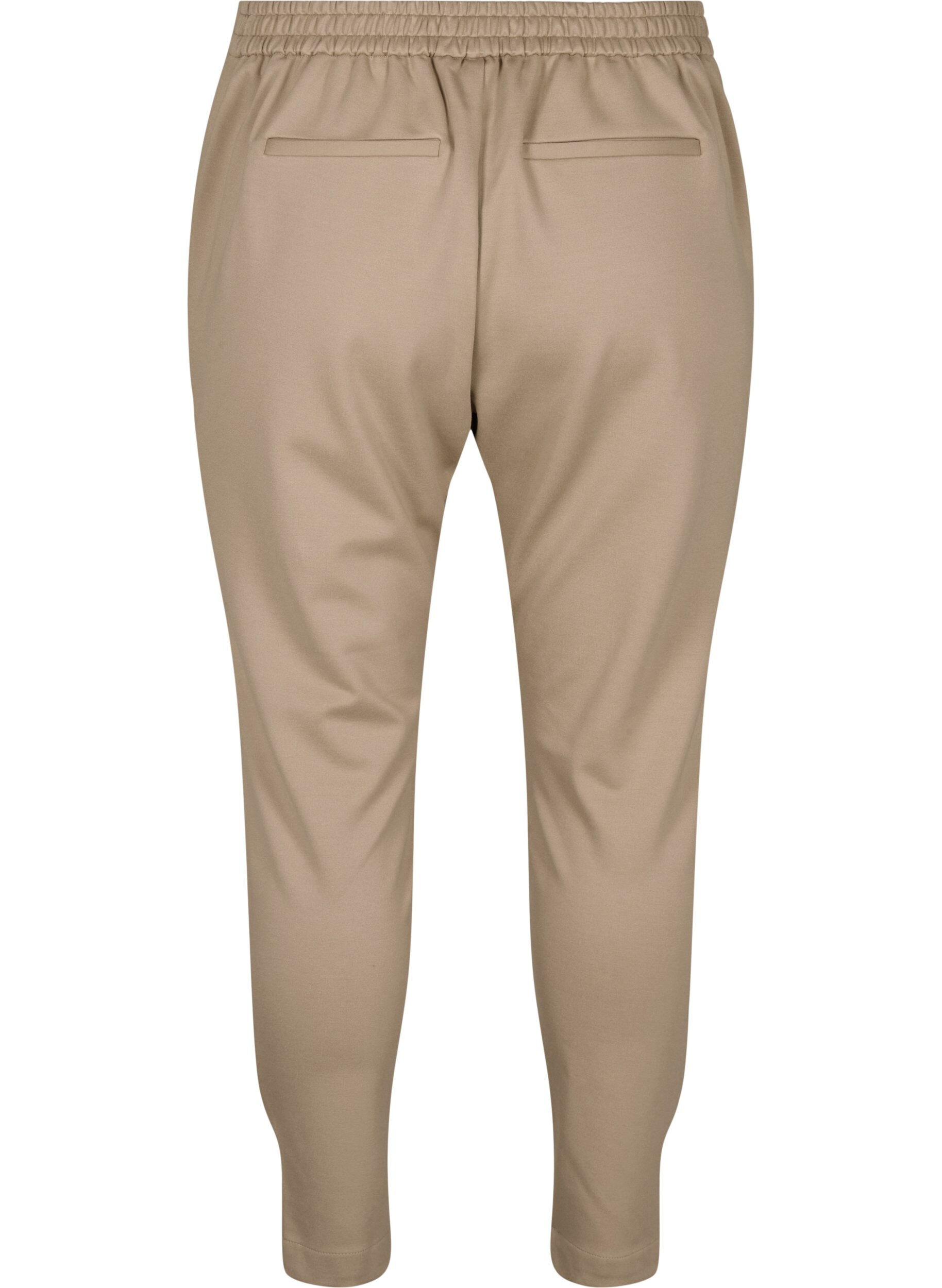 Zizzifashion Cropped trousers with pockets, Beige, Packshot image number 1
