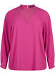 Long sleeved blouse with lace detail, Festival Fuchsia, Packshot image number 0